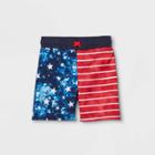 Toddler Boys' Tie-dye Flag Americana Swim Trunks - Cat & Jack Blue
