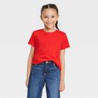 Girls' Short Sleeve T-shirt - Cat & Jack Red