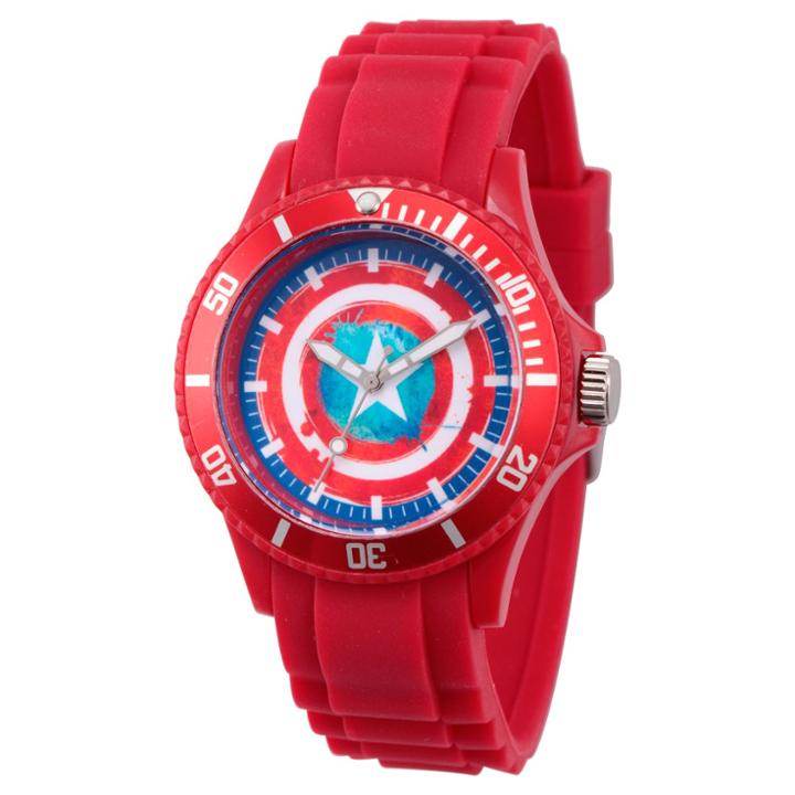 Men's Marvel Classic Captain America Plastic Watch - Red,