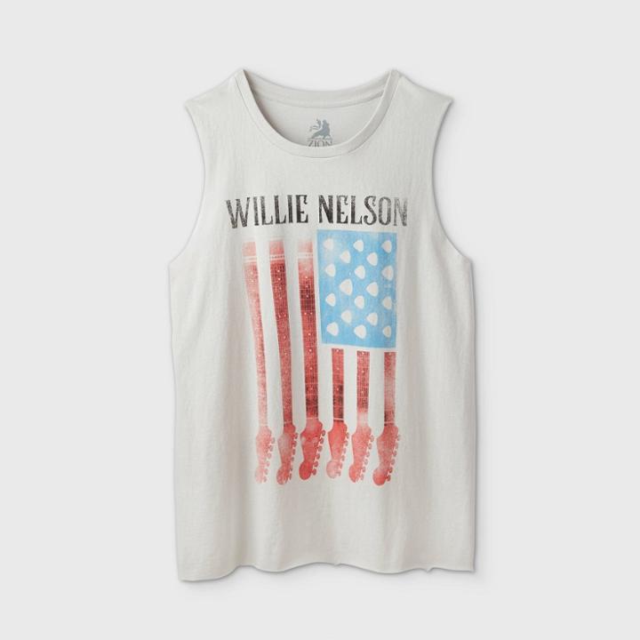 Women's Plus Size Willie Nelson Graphic Tank Top (juniors') - Gray 1x, Women's, Size: