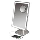 Ihome 10 X 13 Reflect Pro Portable Lighted Led Vanity Makeup Mirror With Bluetooth Audio