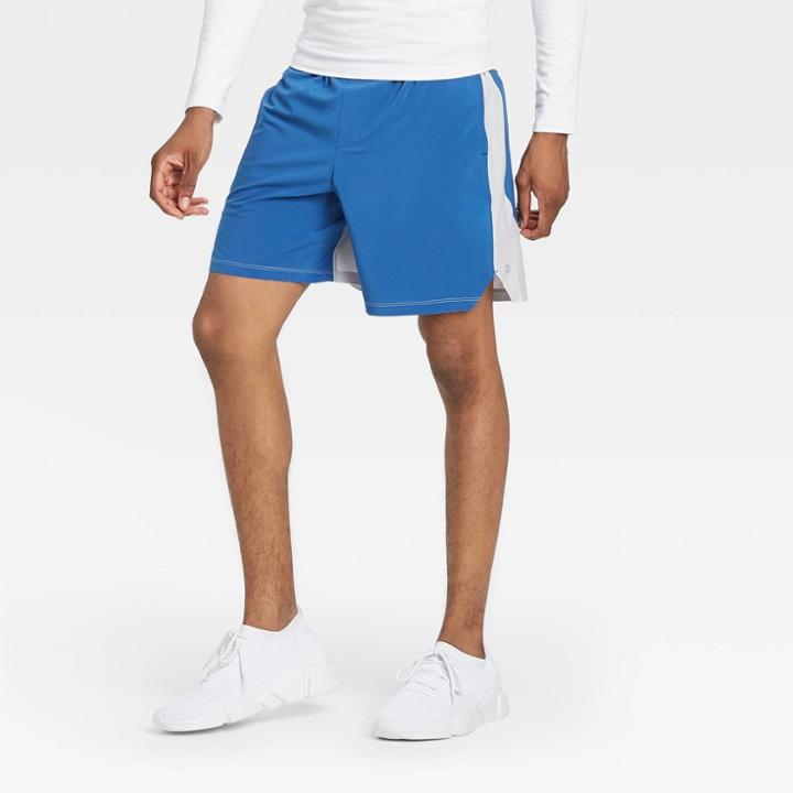 Men's 7 Run Lined Shorts - All In Motion Blue S, Men's,