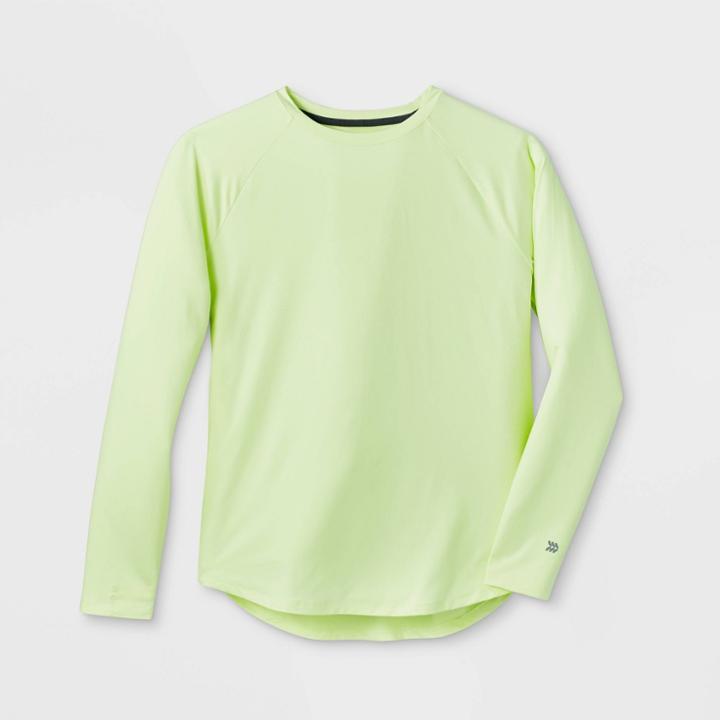 Men's Upf 50 Long Sleeve T-shirt - All In Motion Lemon