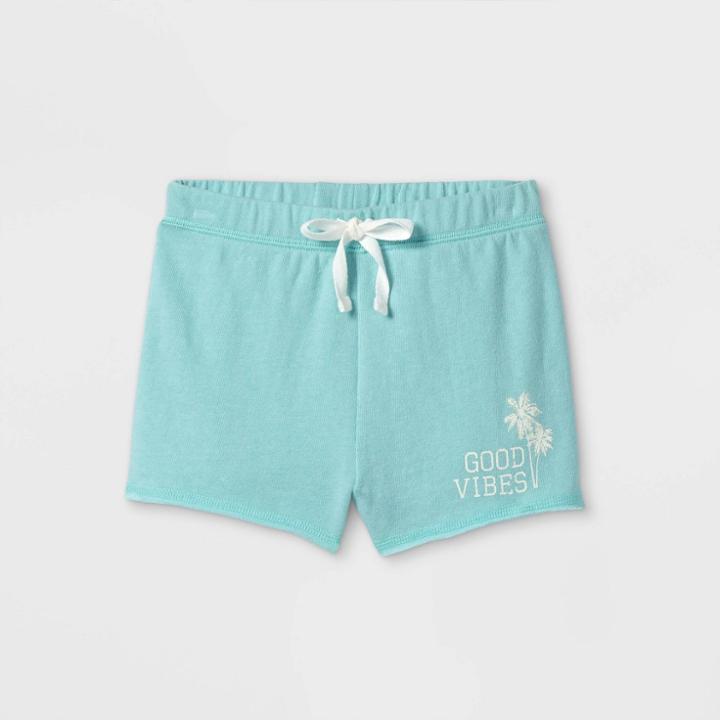 Grayson Mini Toddler Girls' Palm Pull-on Shorts - Blue