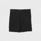 Toddler Boys' Flat Front Stretch Uniform Shorts - Cat & Jack Black