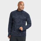Men's Camo Print Seamless 1/4 Zip Pullover - All In Motion Navy