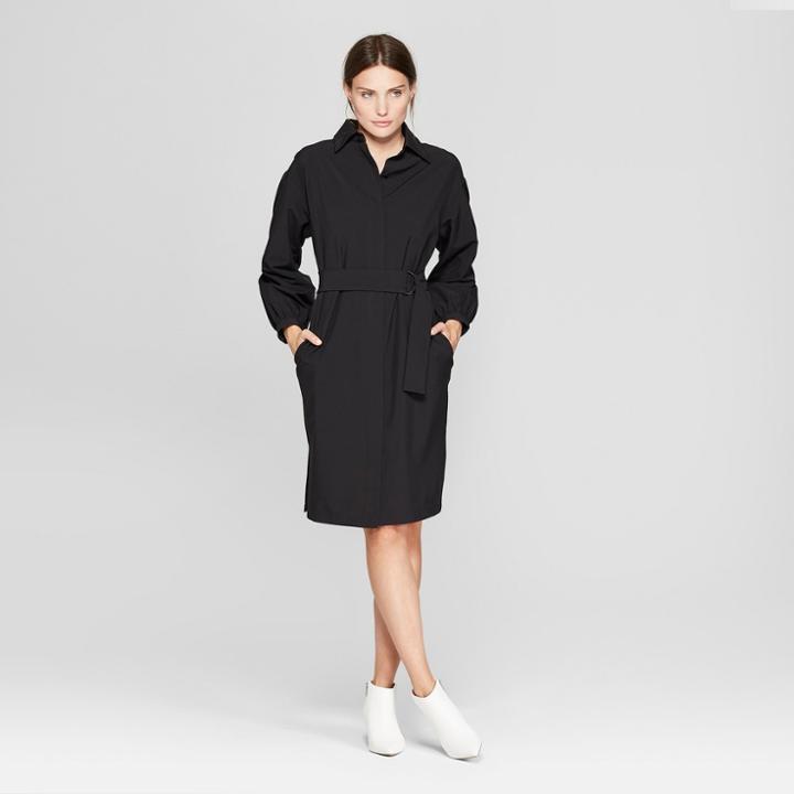 Women's Long Sleeve D-ring Shirt Dress - Prologue Black