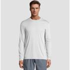 Hanes Men's Big & Tall Long Sleeve Cooldri Performance T-shirt -white