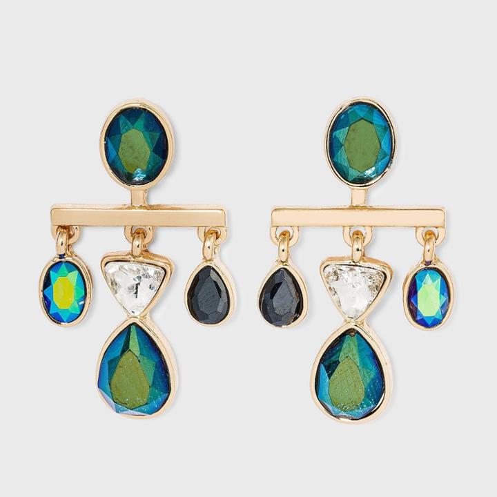 Chandelier With Hanging Stone Earrings - A New Day Blue