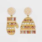 Sugarfix By Baublebar Crystal Hat And Mitt Drop Earrings -