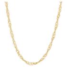 Tiara Gold Over Silver 18 Disco Chain Necklace, Size: 18 Inch, Yellow