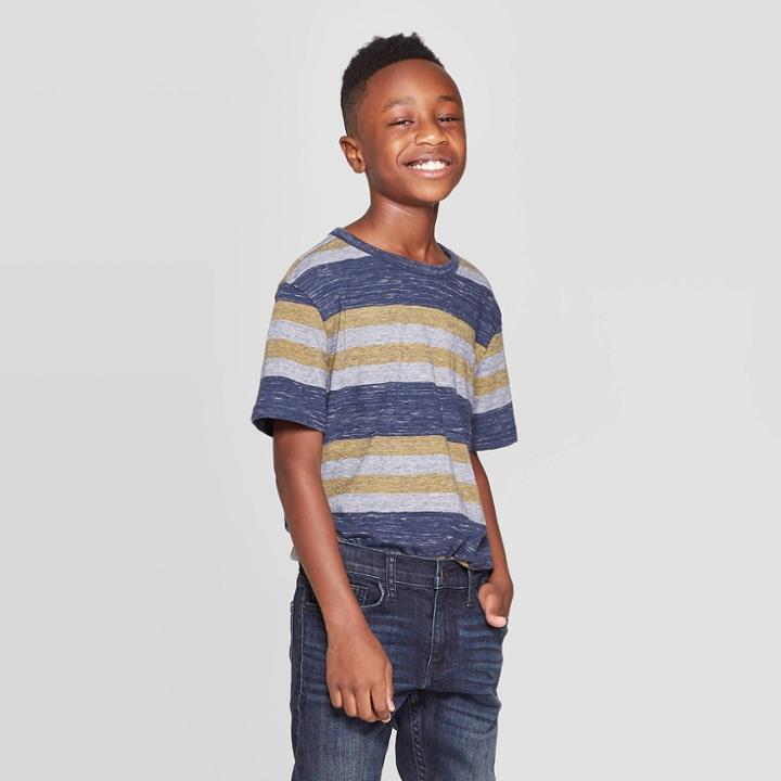 Petiteboys' Short Sleeve T-shirt - Cat & Jack Blue L, Boy's,