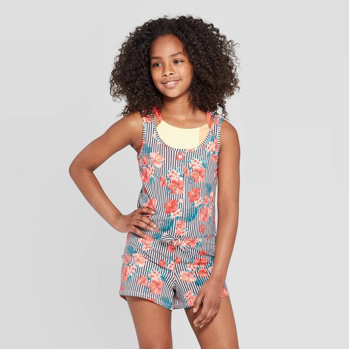 Girls' Hermosa Flora Cover Up - Art Class Coral