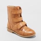 Girls' Ann Easy Closure Combat Fashion Boots - Cat & Jack Cognac