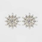 Pave Star Stud Earrings - A New Day Silver, Women's
