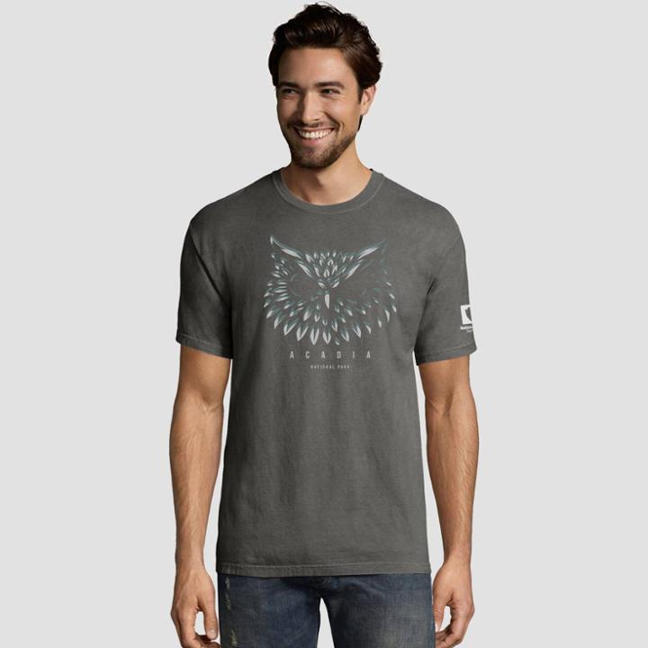Hanes Men's Short Sleeve National Parks Service T-shirt - Railroad Gray Heather