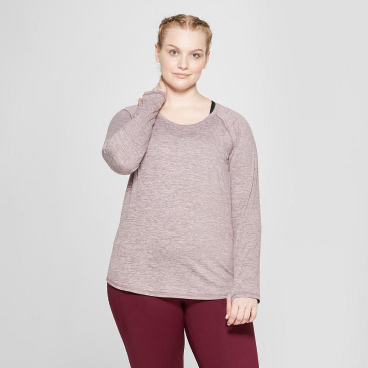 Women's Plus Size Long Sleeve Soft T-shirt- C9 Champion Purple Heather