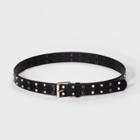 Women's 32mm Double Row Metal And Acrylic Belt - A New Day Black