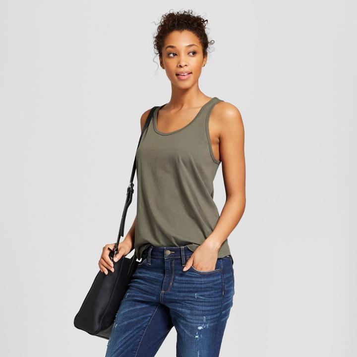 Women's Lafayette Knit Tank Top - Universal Thread Olive (green)