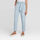 Women's Tie Waist Paperbag Pants - A New Day