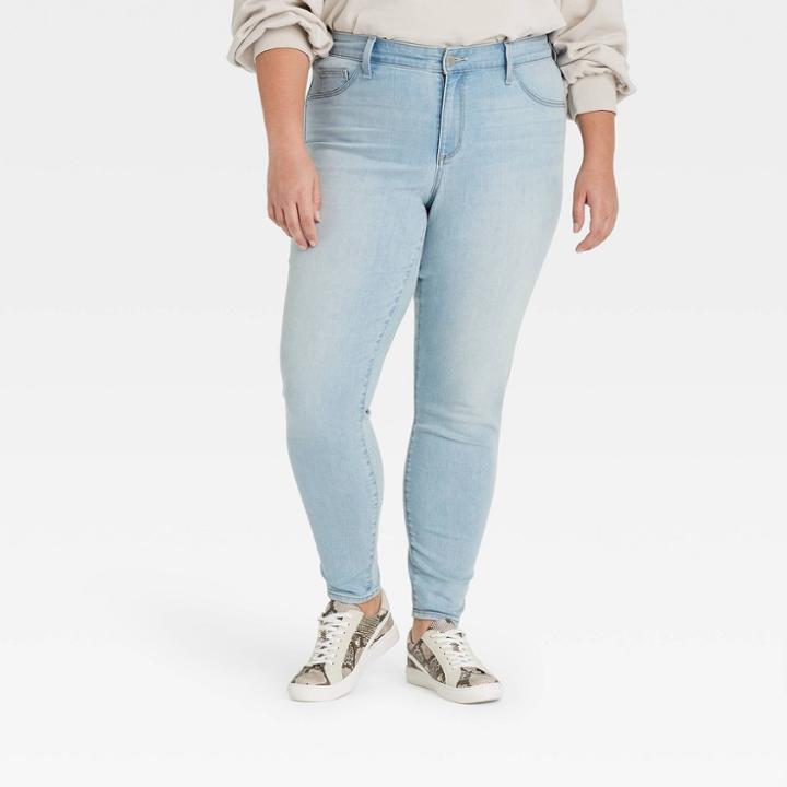 Women's Plus Size Mid-rise Jeggings - Universal Thread Light Wash 14w,
