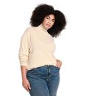 Women's Plus Size Turtleneck Back Button Sweater - Nili Lotan X Target Ivory