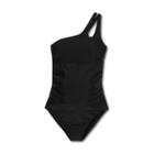 Asymmetrical One Shoulder One Piece Maternity Swimsuit - Isabel Maternity By Ingrid & Isabel Black