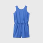Girls' Stretch Woven Romper - All In Motion Periwinkle Blue Xs, Girl's, Purple Blue
