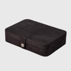 Mele & Co. Maria Women's Plush Fabric Jewelry Box With Twenty-four Sections - Black