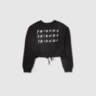 Women's Friends Logo Clinched Sweatshirt (juniors') - Black