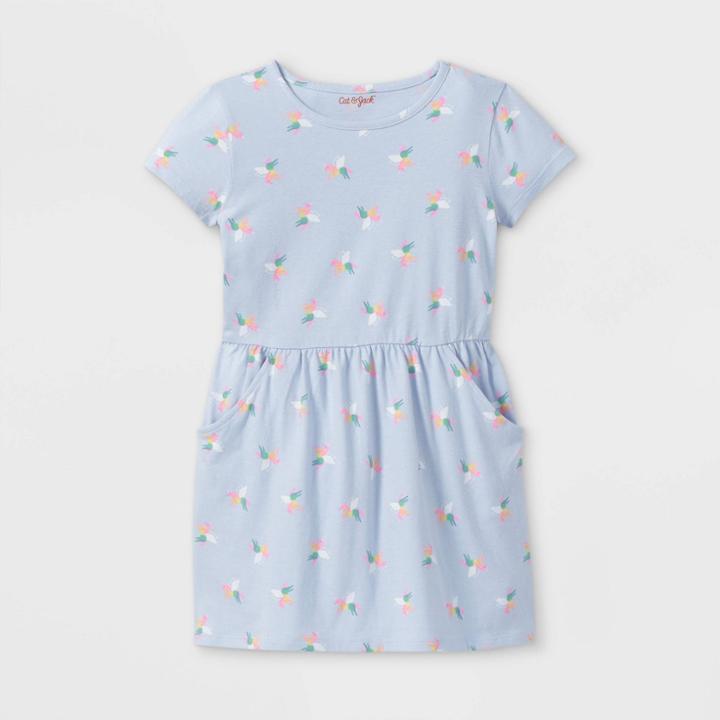 Girls' Printed Short Sleeve Knit Dress - Cat & Jack