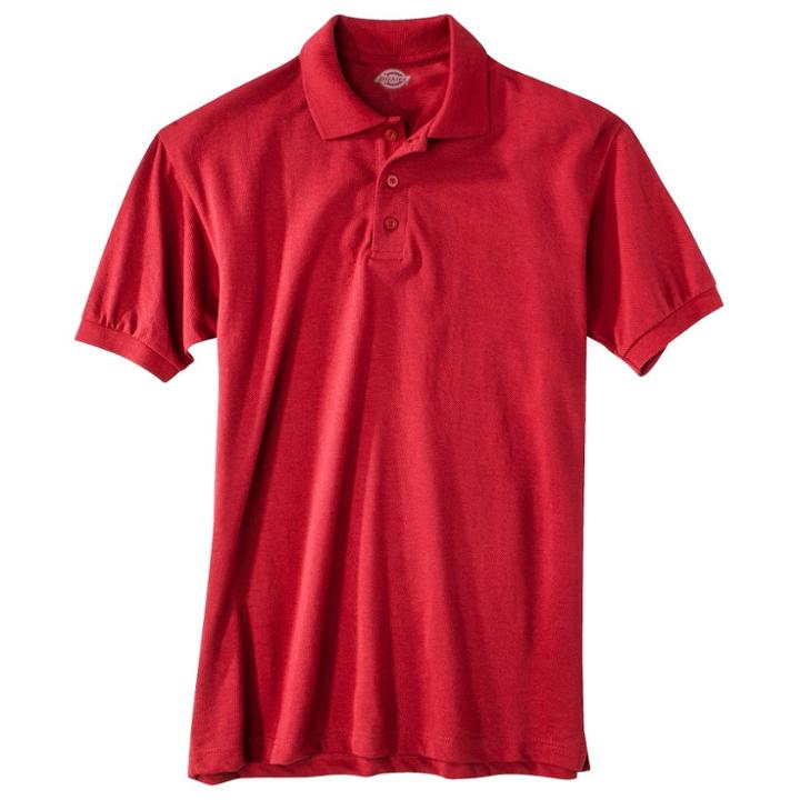 Dickies Men's Pique Uniform Polo Shirt - Red