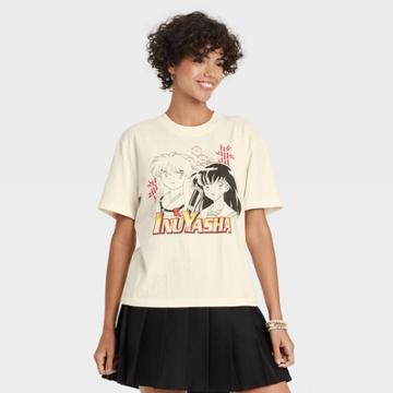 Women's Inuyasha Short Sleeve Graphic T-shirt - Ivory