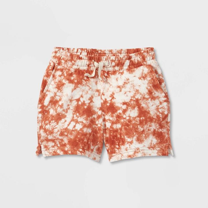 Kids' Shorter-length Tie-dye Shorts - Cat & Jack Brown