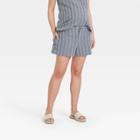 The Nines By Hatch Paperbag Waist Maternity Shorts Blue