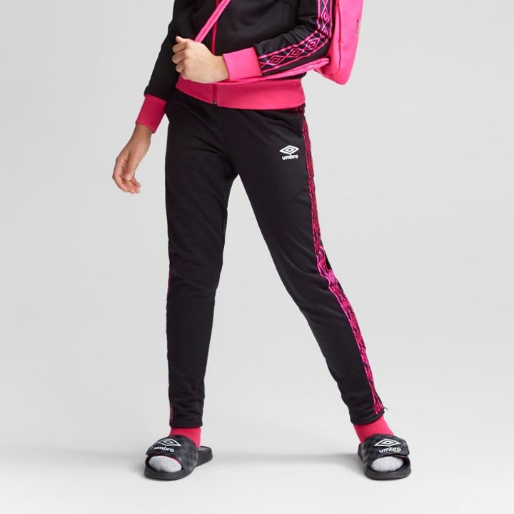 Plus Size Umbro Girls' Double Diamond Track Pants - Black