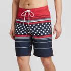 Men's 9 Americana Elastic Waist Swim Trunks - Goodfellow & Co Dark Blue