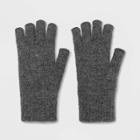 Men's Knit Fingerless Gloves - Goodfellow & Co Charcoal Heather One Size, Grey/grey