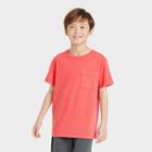 Boys' Solid Short Sleeve T-shirt - Cat & Jack Red