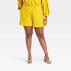 Women's Plus Size High-rise Paperbag Shorts - Who What Wear Yellow