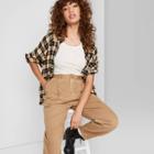 Women's High-rise Pleated Tapered Pants - Wild Fable Brown