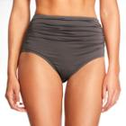 Women's High Waist Swim Bikini Bottom - Gray Xs - Merona,