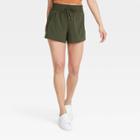 Women's Stretch Woven Mid-rise Shorts 4 - All In Motion Olive Green