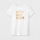 Shinsung Tongsang Women's Short Sleeve 'best Mom Ever' Graphic T-shirt - White