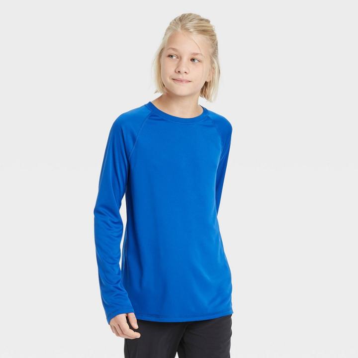 Boys' Long Sleeve Performance T-shirt - All In Motion Blue