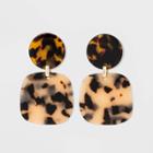 Sugarfix By Baublebar Marbled Drop Earrings - Blonde Tortoise, Women's, Yellow Green