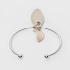 Leather & Leaves Thin Open Cuff Bracelet - A New Day,