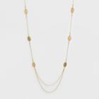 Filigree Oval Long Necklace - A New Day Gold