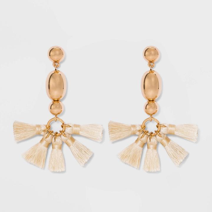 Sugarfix By Baublebar Fancy Tassel Earrings - Ivory