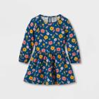 Toddler Girls' Floral Long Sleeve Dress - Just One You Made By Carter's Teal